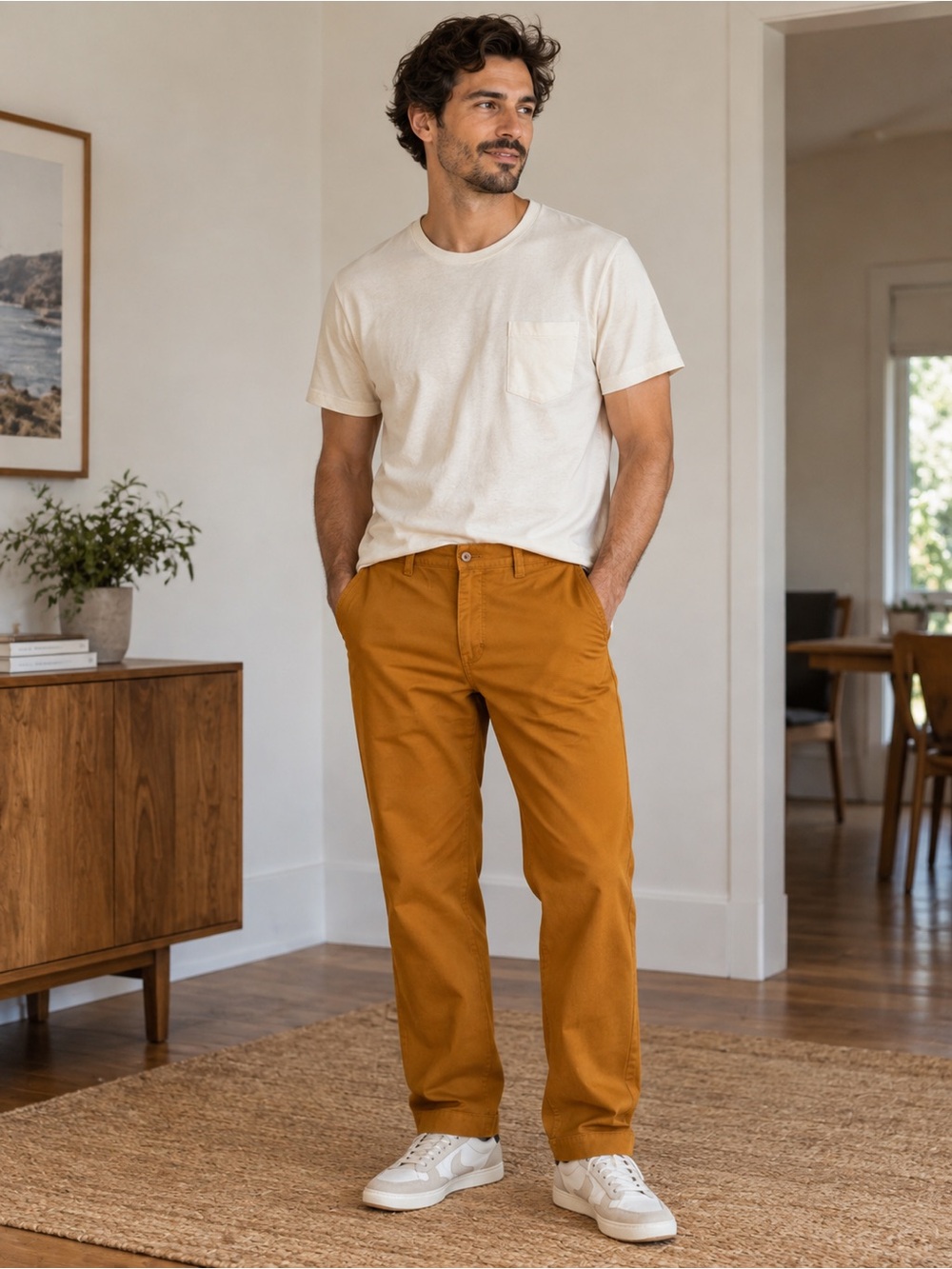 Urban Outfitters UO Mustard Cotton Chino Skate Pants Men’s Relaxed